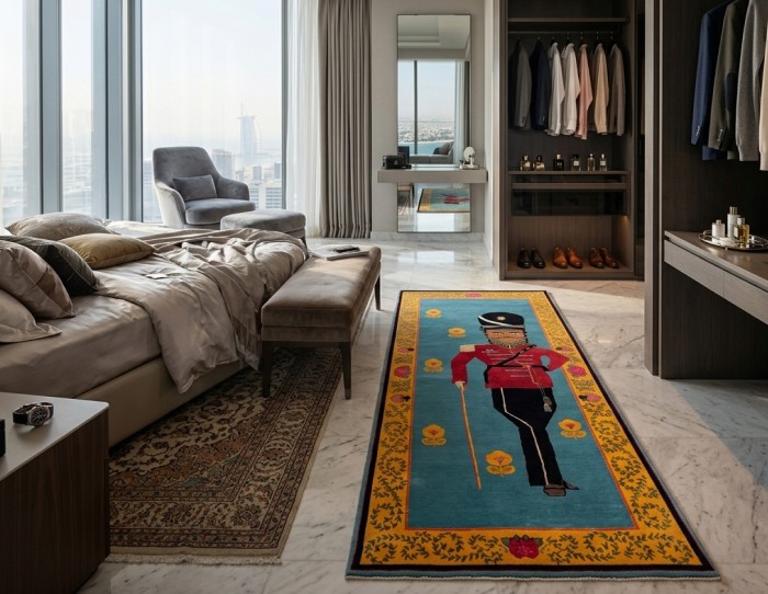 yellow runner rug